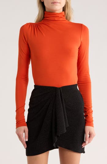 Isabel Marant Étoile Lou Turtleneck Top In Orange