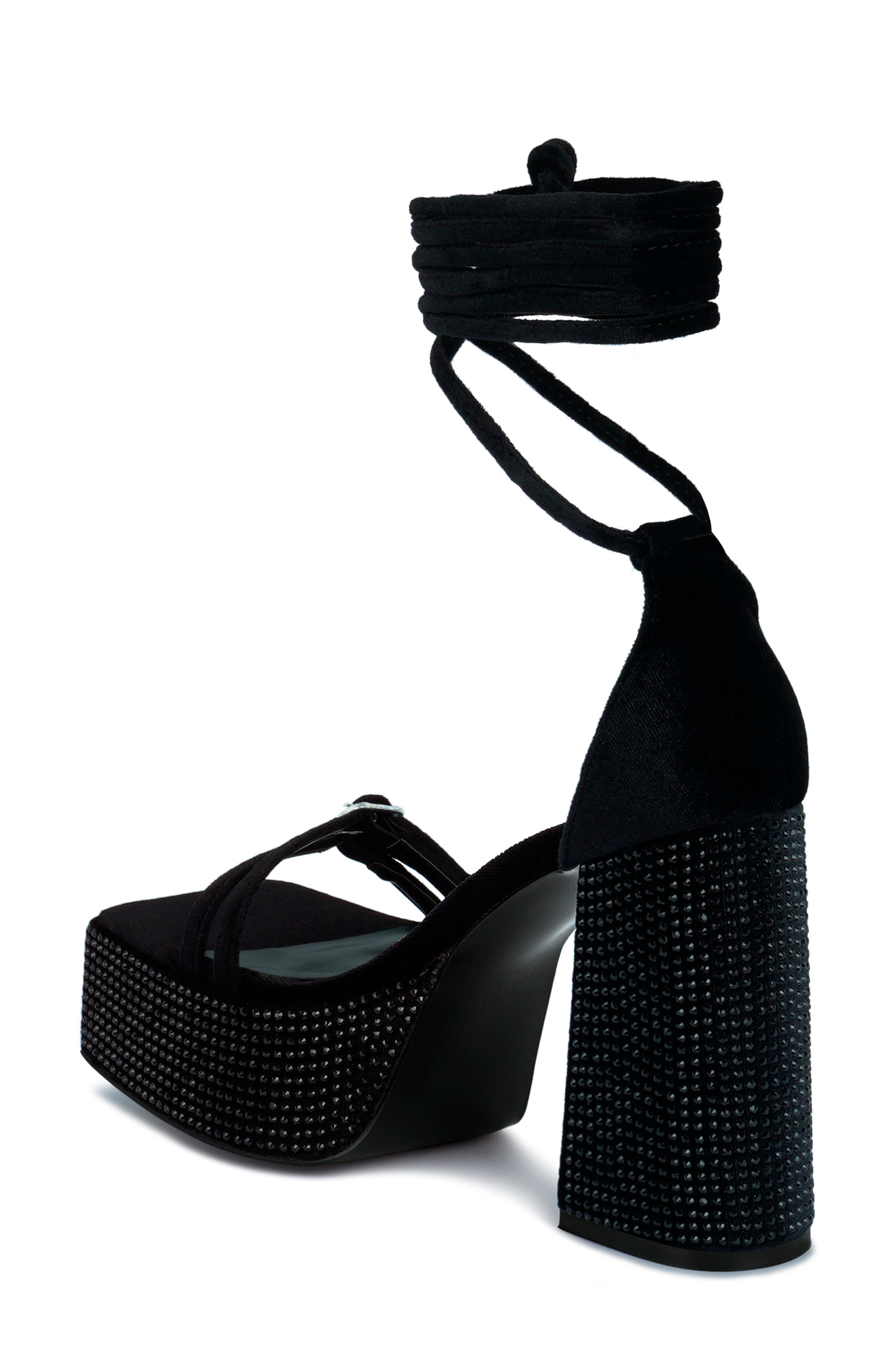 Rag & Co Firecrown Ankle Wrap Platform Sandal, Alternate, color, 