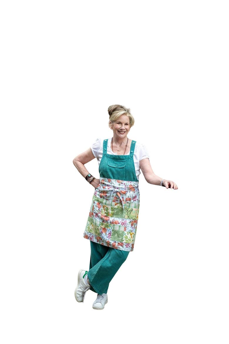 Orange Blossom Gathering Apron, Main, color, Orange