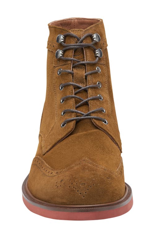 Johnston & Murphy Hartley Wingtip Boot In Snuff Italian Suede