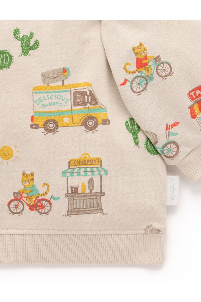 Siesta Sweater, Alternate, color, Large Taco Truck Print