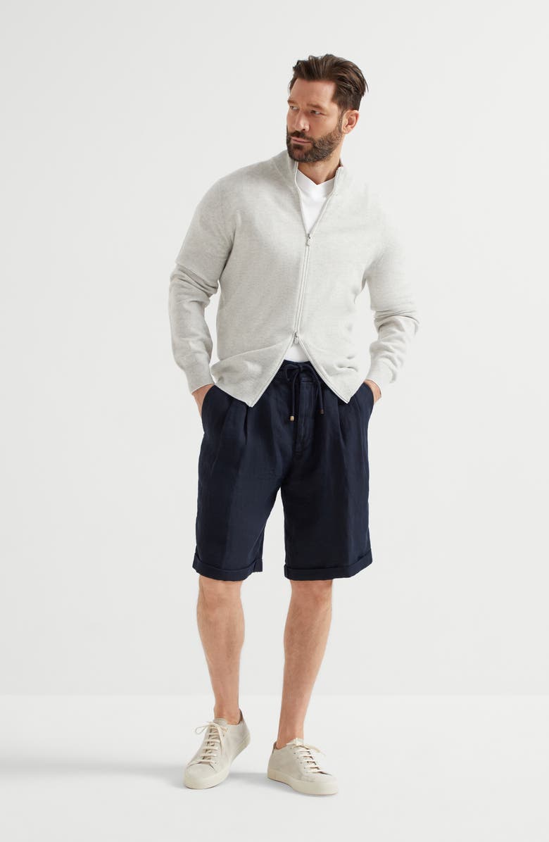 Brunello Cucinelli Zip-front cardigan, Alternate, color, 