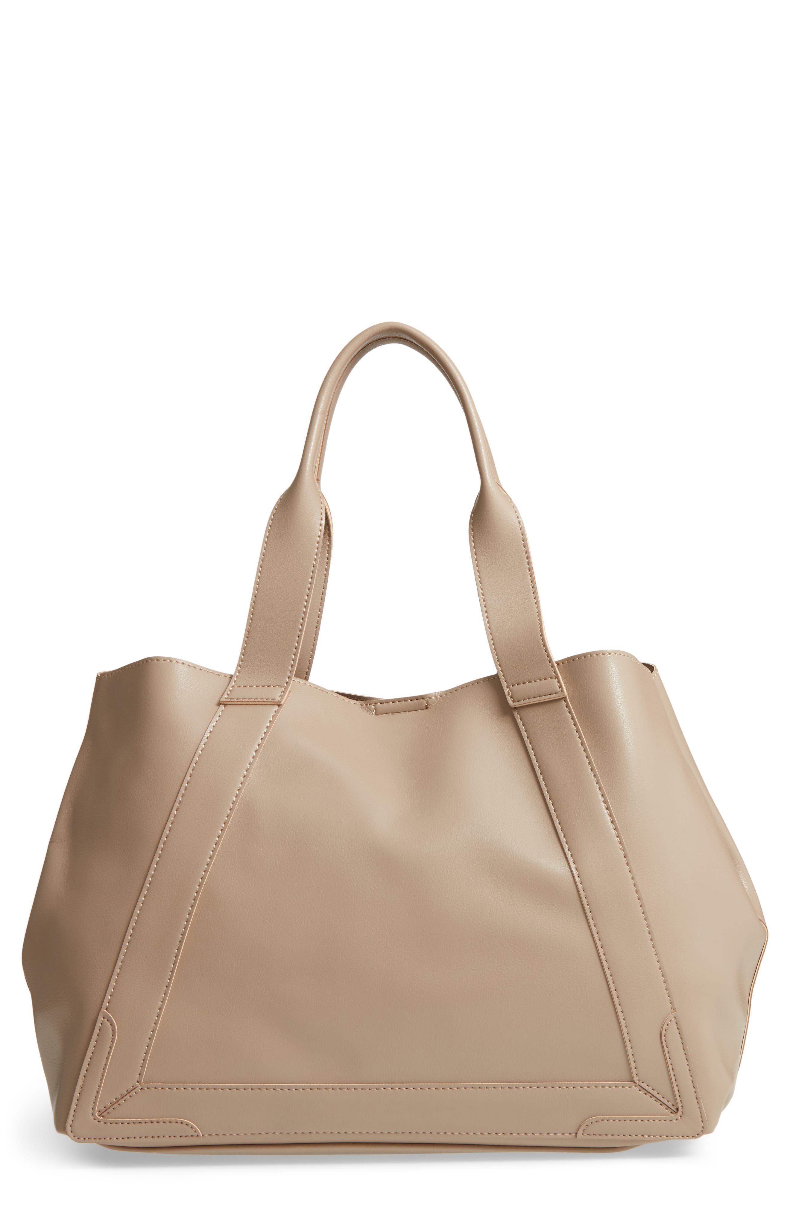 Sole Society Decklan Faux Leather Tote, Main, color, 