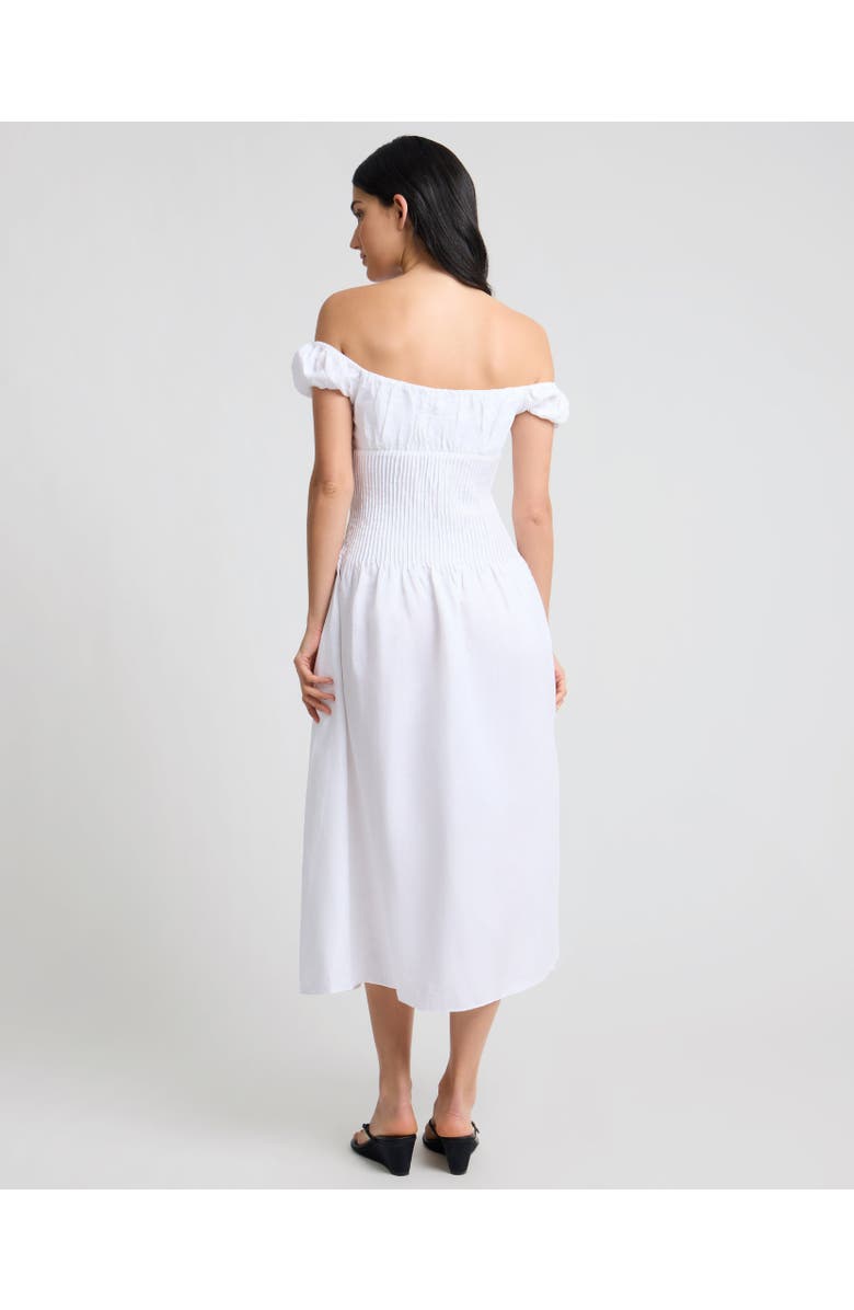 Onia Off-Shoulder Midi Dress, Alternate, color, White