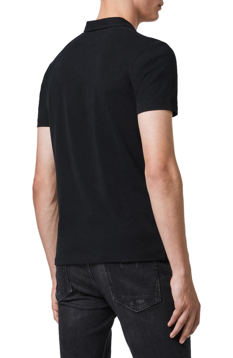 AllSaints Brace Slim Fit Solid Polo, Alternate, color,