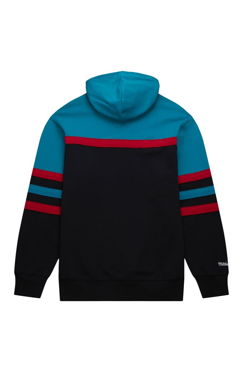 Mitchell & Ness Men's Mitchell & Ness Black/Teal Detroit Pistons Head Coach Pullover Hoodie, Alternate, color,