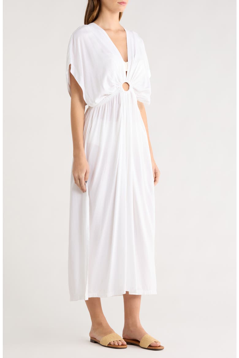 Ring Cover-Up Maxi Dress, Alternate, color, WHITE