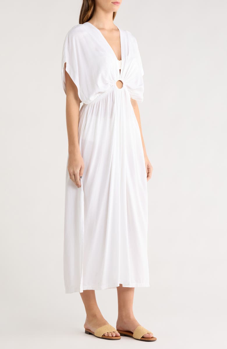 Elan Ring Cover-Up Maxi Dress, Alternate, color, White