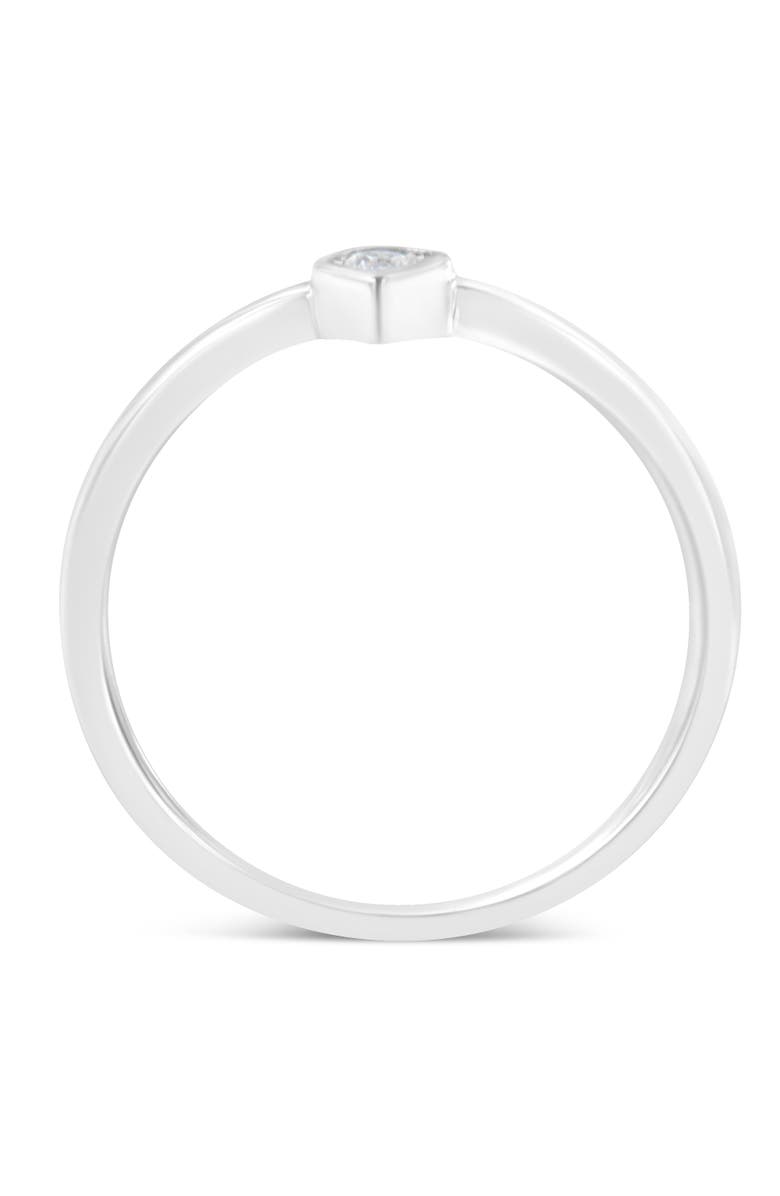 Haus of Brilliance Silver 1/20 Cttw Diamond Teardrop Pear-Shaped Miracle Set Promise Ring, Alternate, color, Silver