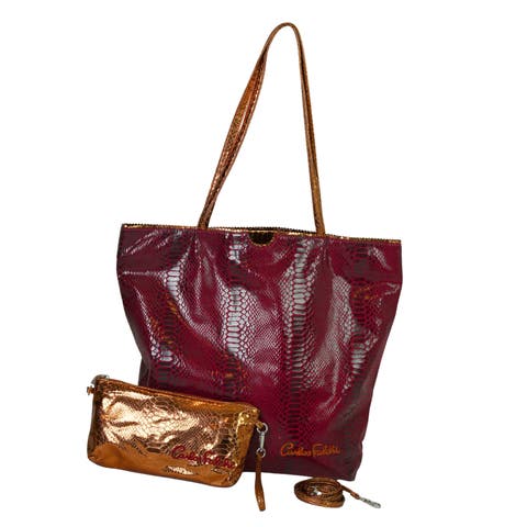 Microfiber Python Tote