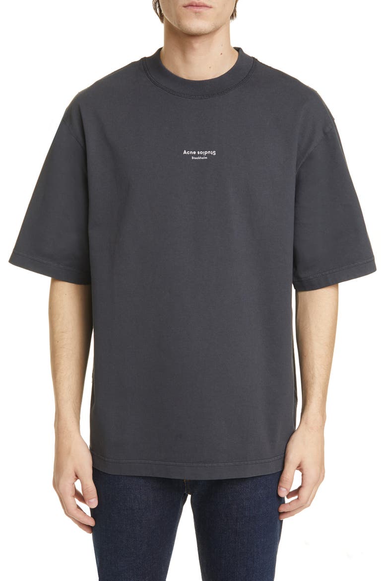 Extorr Stamp Oversize Logo T-Shirt, Main, color, BLACK