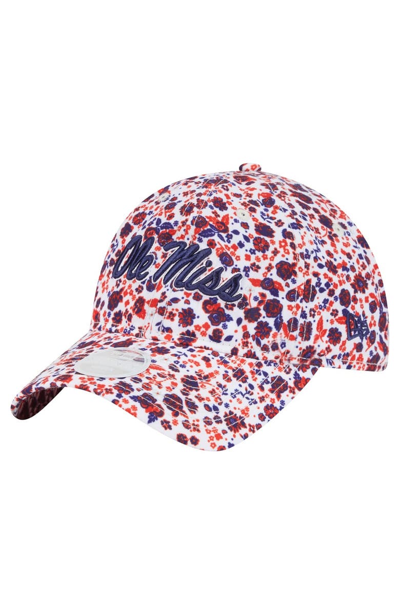 New Era Women's New Era  White Ole Miss Rebels Blooming 9TWENTY Adjustable Hat, Main, color, White