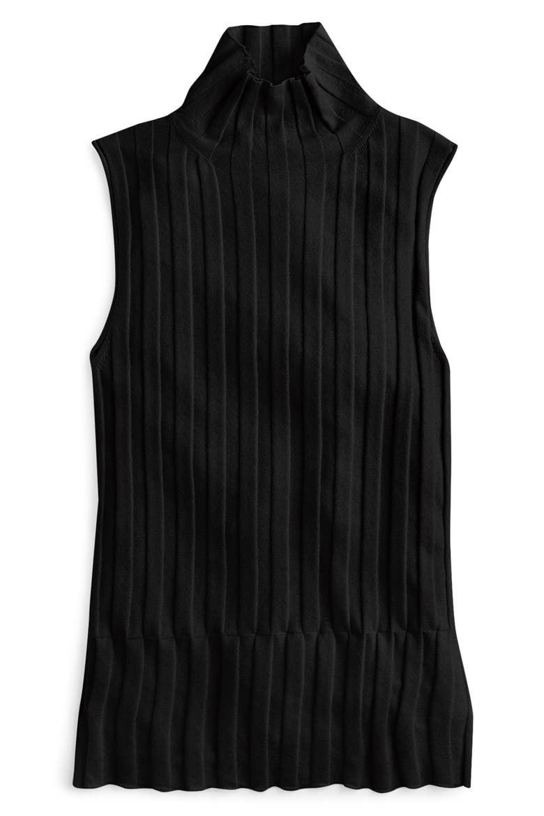 365 Stretch Sleeveless Turtleneck Sweater, Alternate, color, BLACK