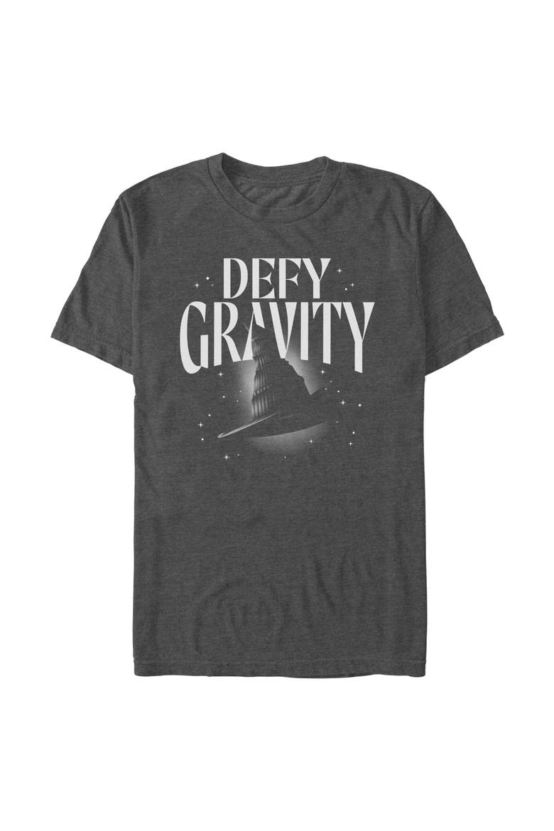 Men's Defy Gravity Witch Hat Short Sleeve Graphic T-Shirt, Main, color, Dark Heather
