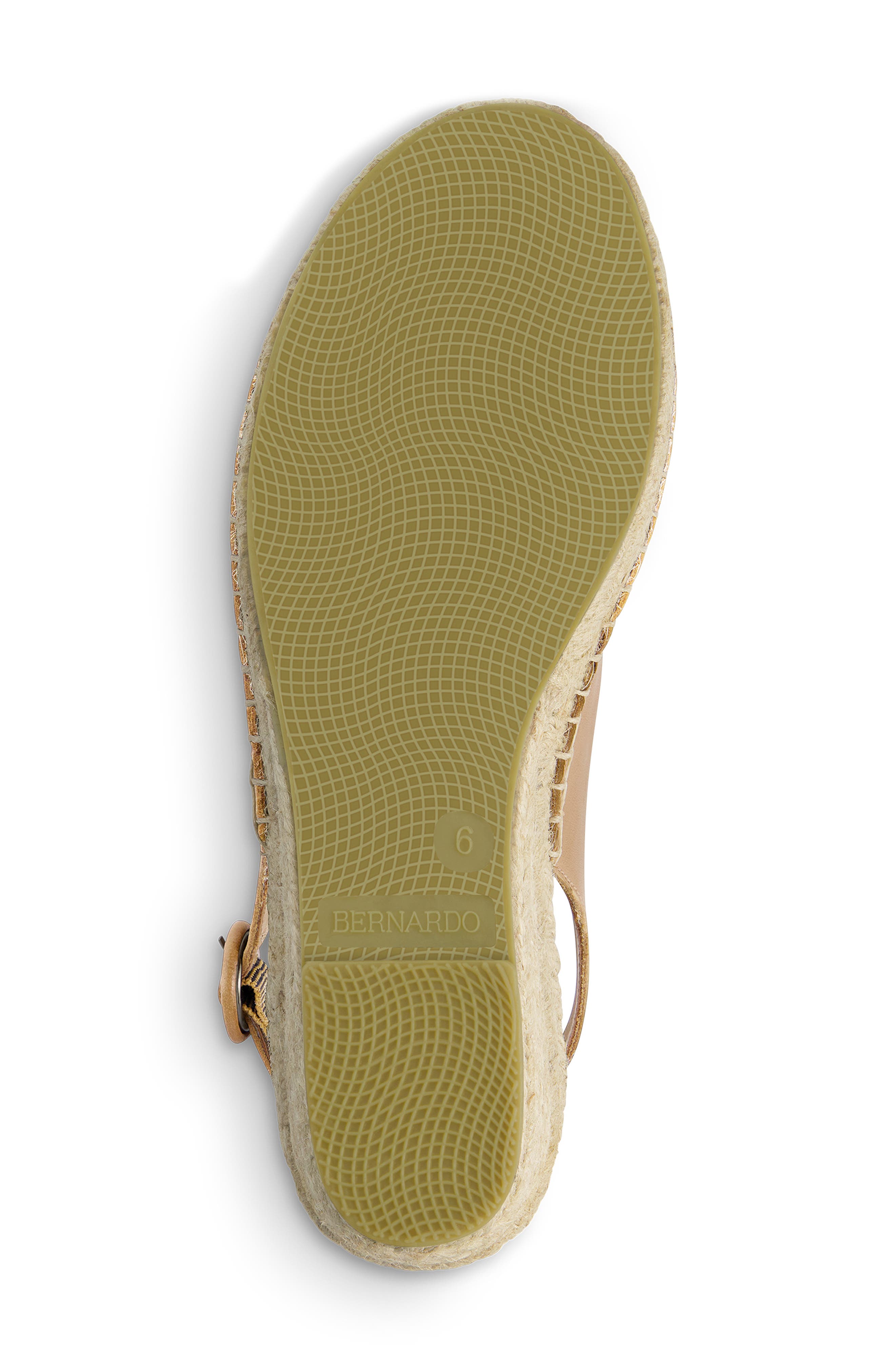 Bernardo Melila Espadrille Wedge Sandal, Alternate, color, Sand Antique Calf