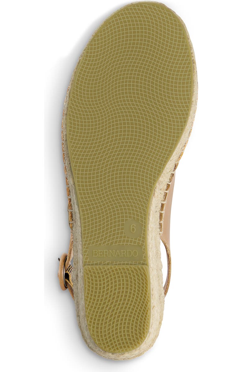 Bernardo Melila Espadrille Wedge Sandal, Alternate, color, Sand Antique Calf