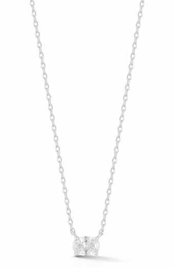 Oval Cubic Zirconia Pendant Necklace