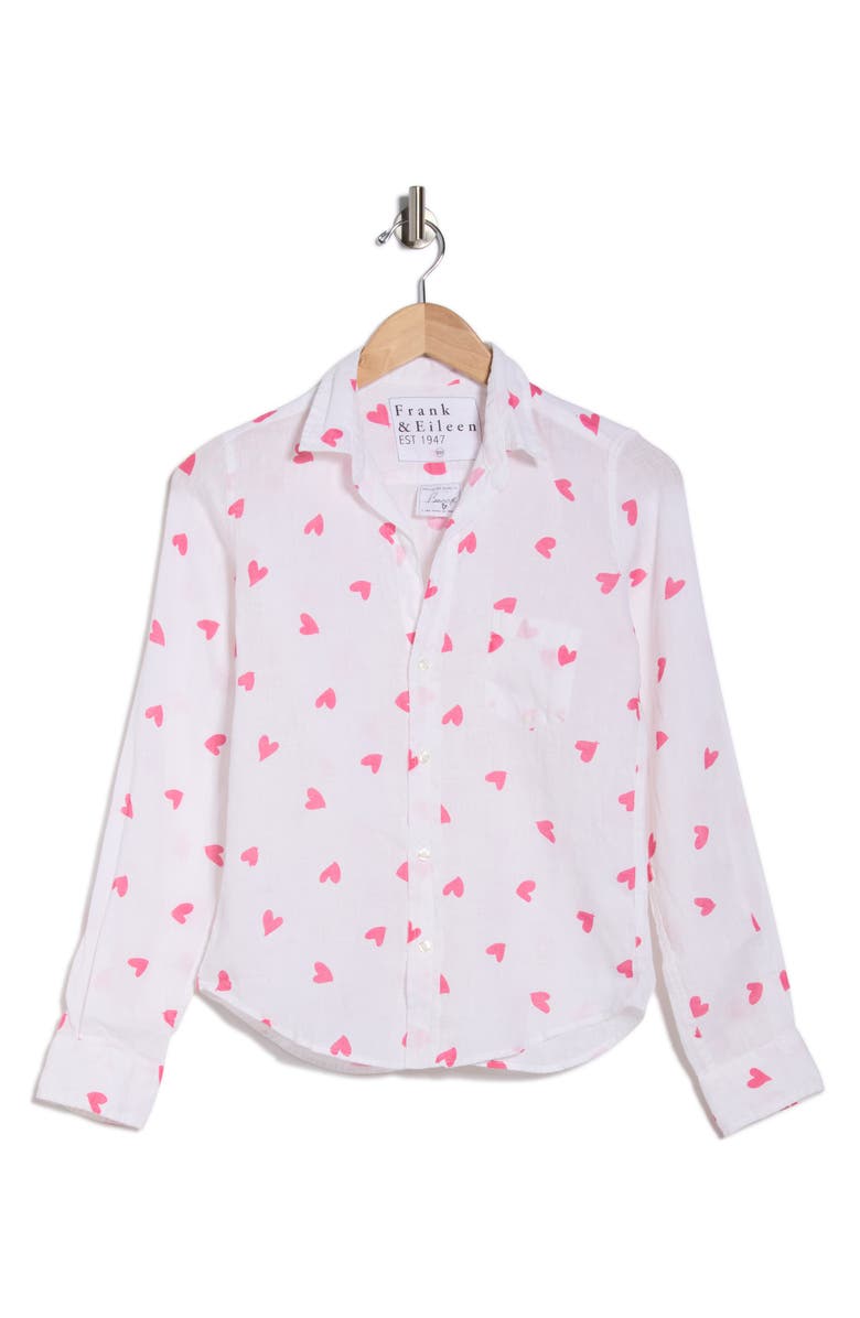 Frank & Eileen Tailored Button-Up Shirt, Alternate, color, Pink Messy Hearts