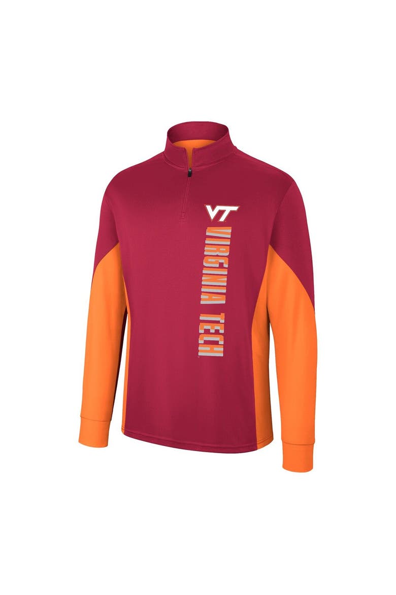 Men's Colosseum Maroon Virginia Tech Hokies Bart Quarter-Zip Windshirt, Alternate, color, Maroon