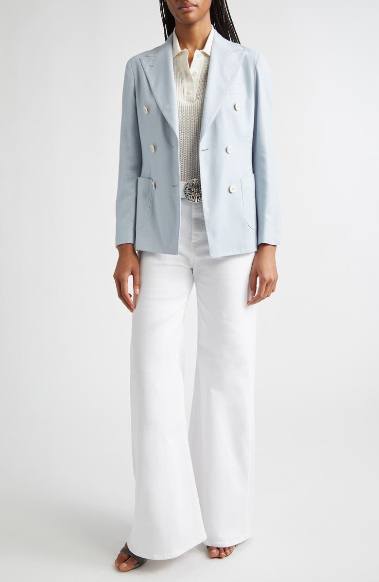 Eleventy Stretch Denim Flare Leg Jeans, Alternate, color, 01 White