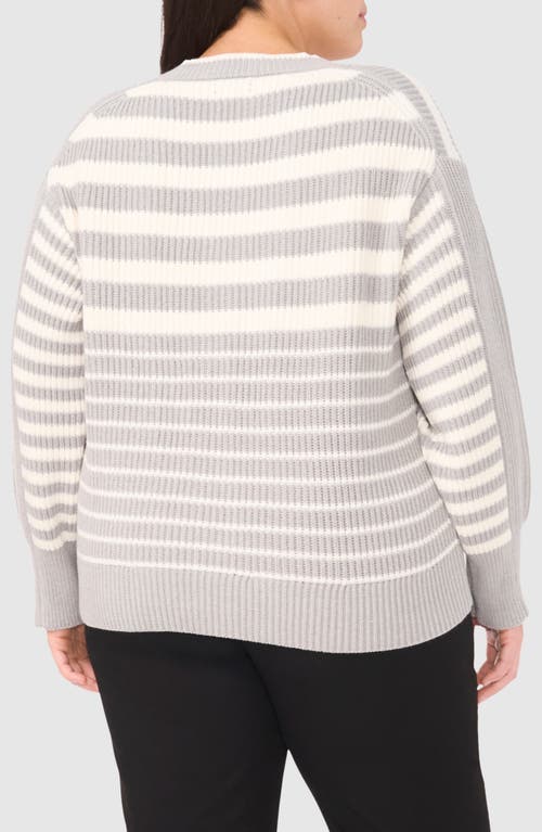 Halogen ® Variegated Stripe Cotton Blend Cardigan