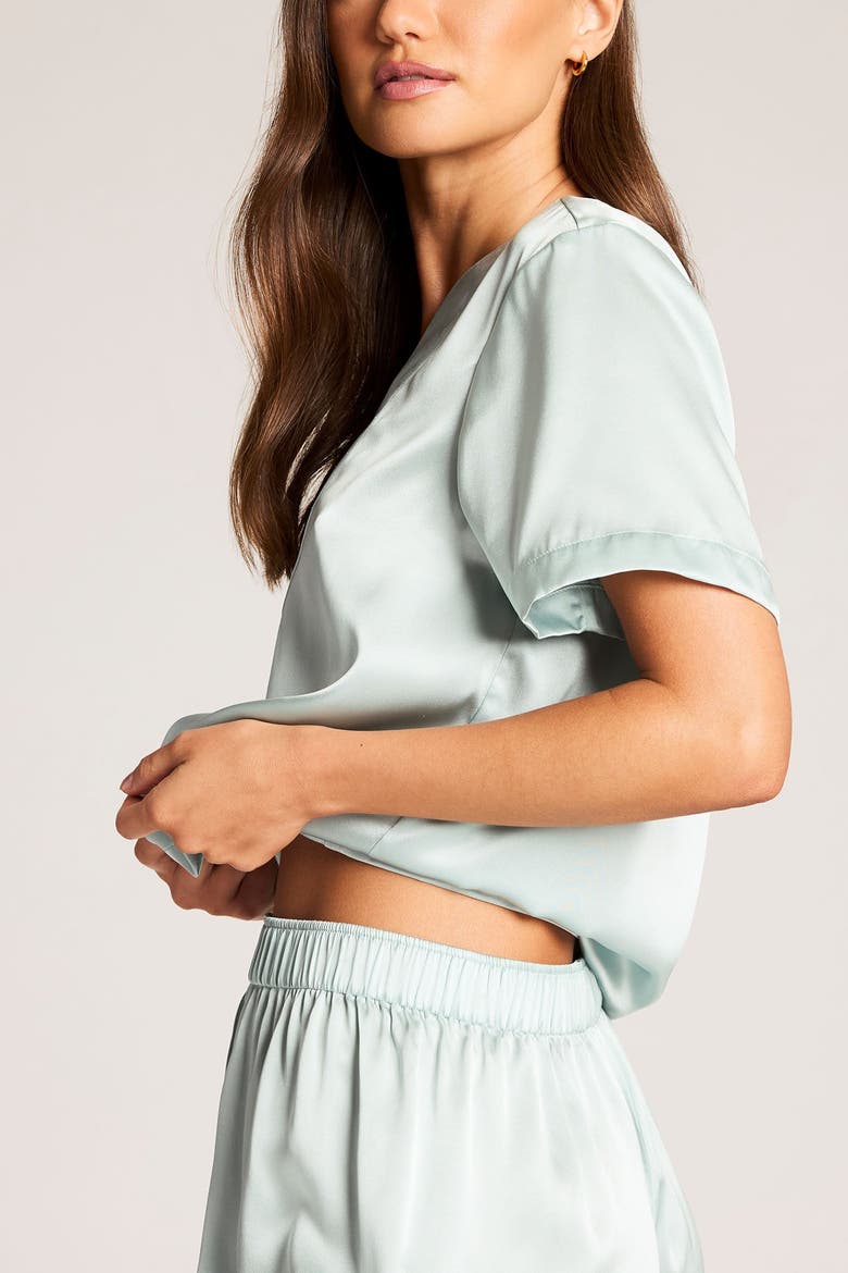 Eclipse Washable Silk V-Top, Alternate, color, Mist