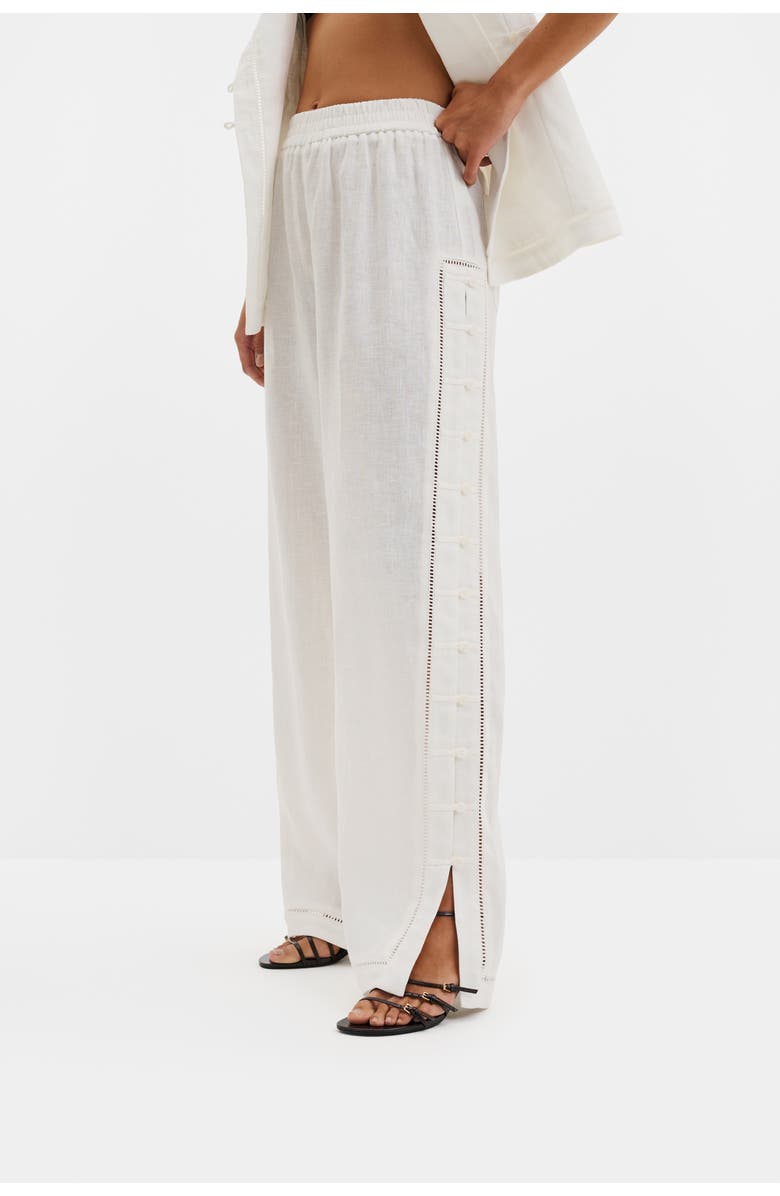 Malina Alessandra Button Detailed Trousers, Alternate, color, White