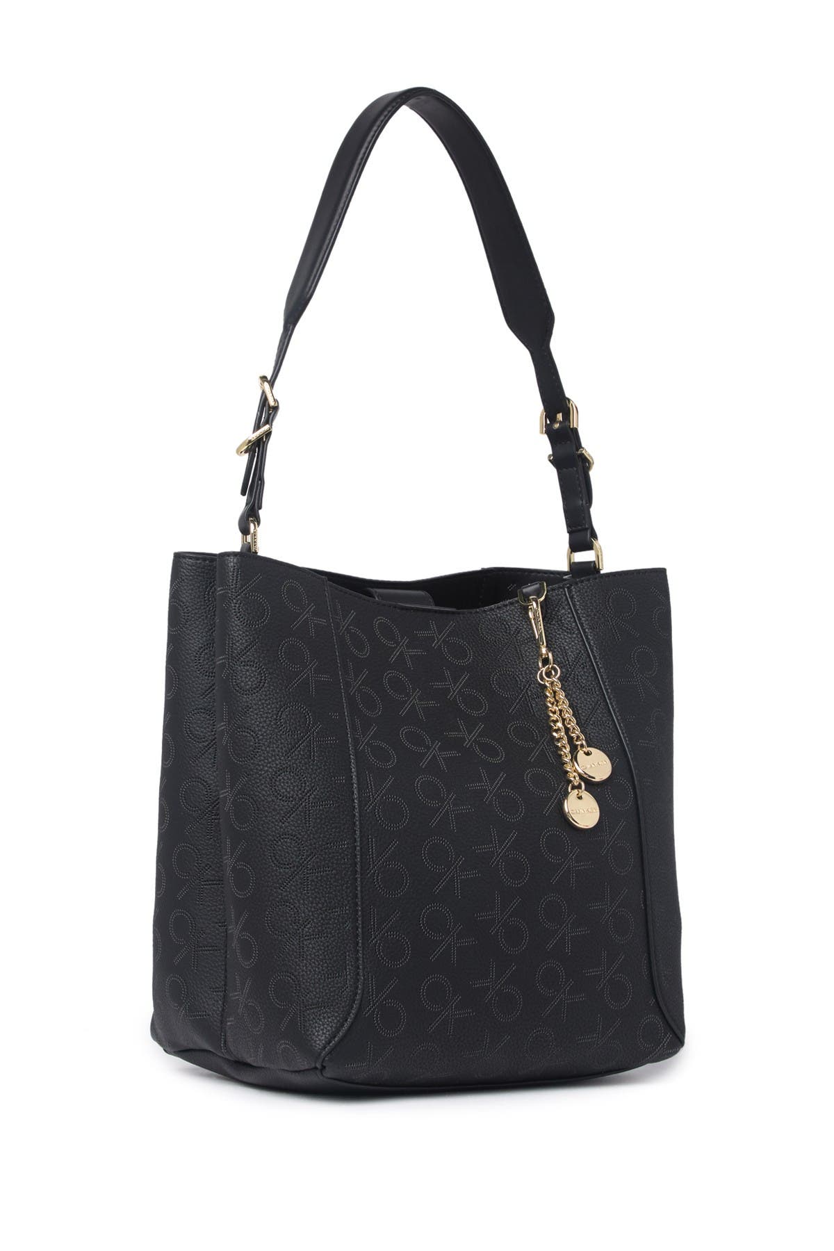 Denver Perforated Montego Logo Hobo Shoulder Bag, Alternate, color, BLK COMBO