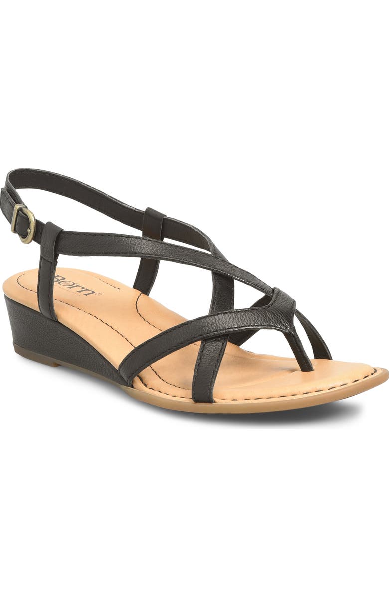 Børn Sibyl Slingback Wedge Sandal, Main, color,