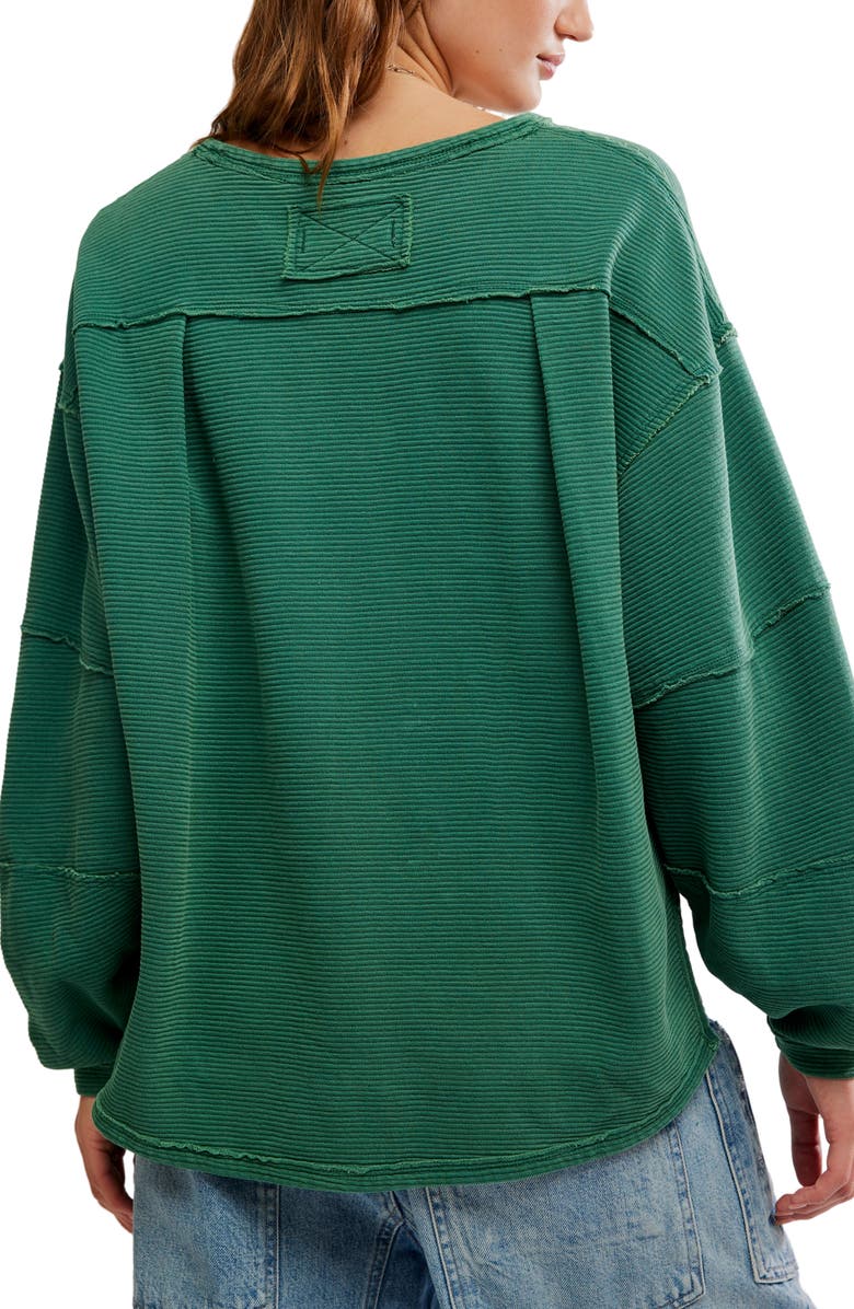 Free People Total Eclipse Oversize T-Shirt, Alternate, color, Pine Forest