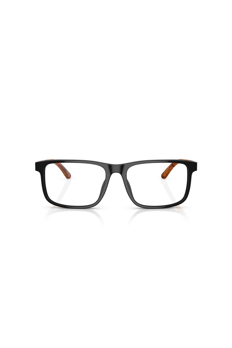 54mm Rectangle optical glasses, Alternate, color, Black