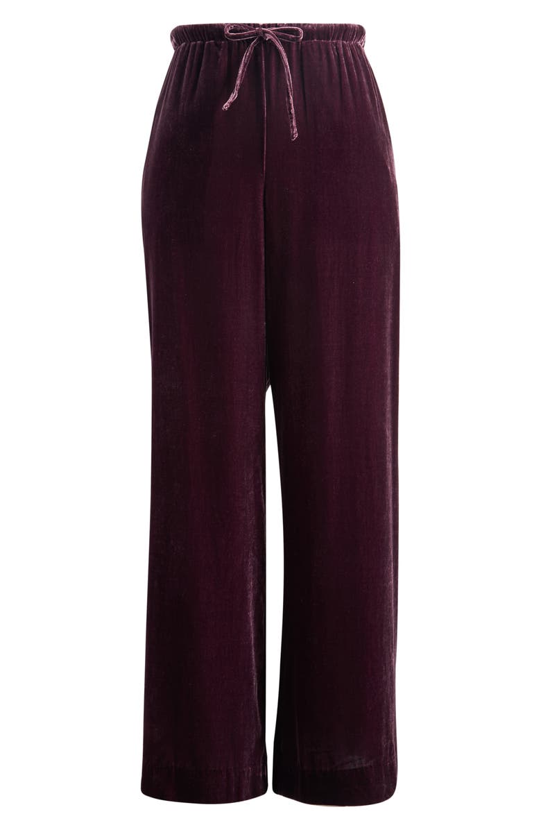 Marine Layer Bella Velvet Drawstring Pants, Alternate, color, Fig