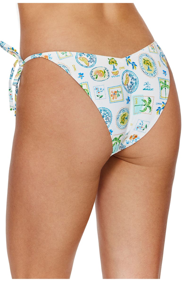 Flirtt Gottex Capri Vibes Side Tie Bikini Bottom, Alternate, color, White