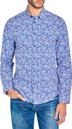 Brooklyn Brigade Slim Fit Mini Floral Recycled 4-Way Stretch Performance Long Sleeve Shirt