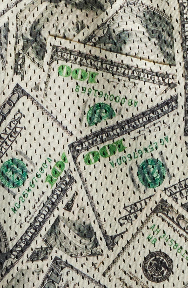 MARKET Money Arc Perforated Game Shorts, Alternate, color, Green Multi