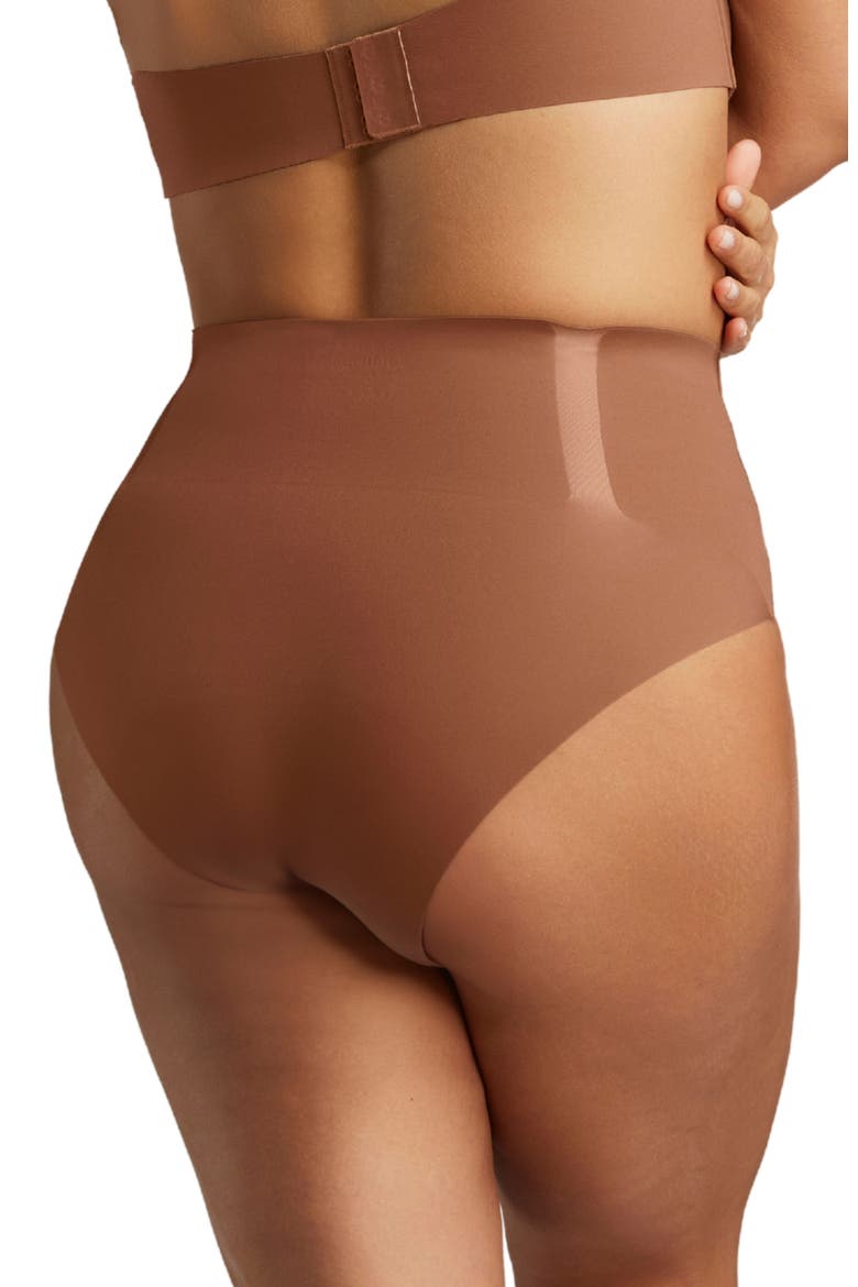 No-Show Shaping Brief, Alternate, color, Toffee