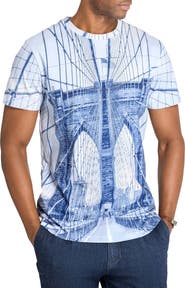 Brooklyn Brigade Slim Fit Brooklyn Bridge Crew T-Shirt