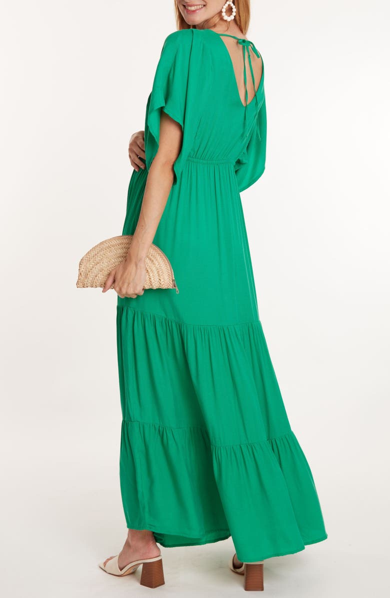 Cache Coeur Claudette Maternity maxi dress, Alternate, color, Green