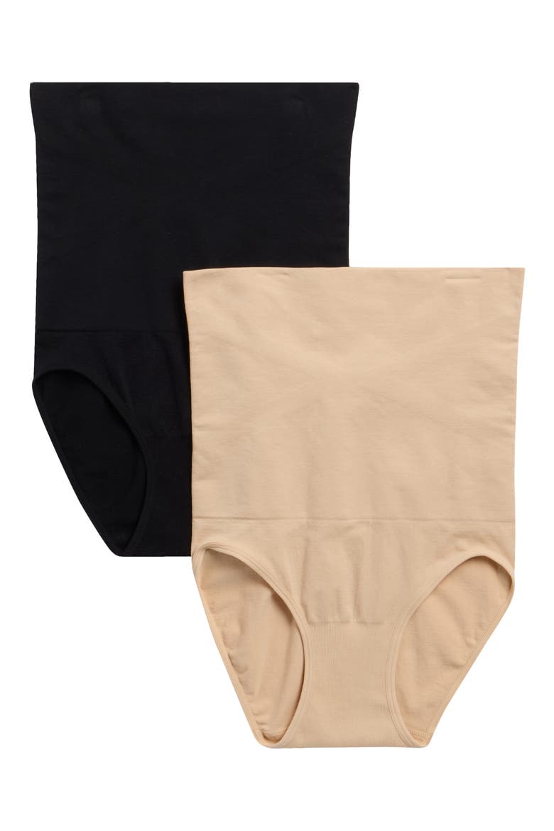 2-Pack Shapewear Briefs, Main, color, PALE OAK/ BLACK