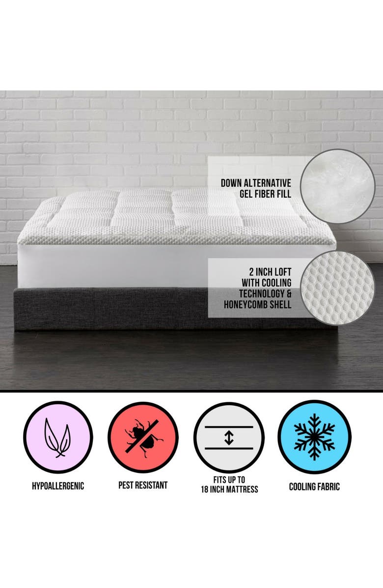 ELLA JAYNE HOME Arctic Chill Super Cooling Cal King Mattress Topper, Alternate, color, White