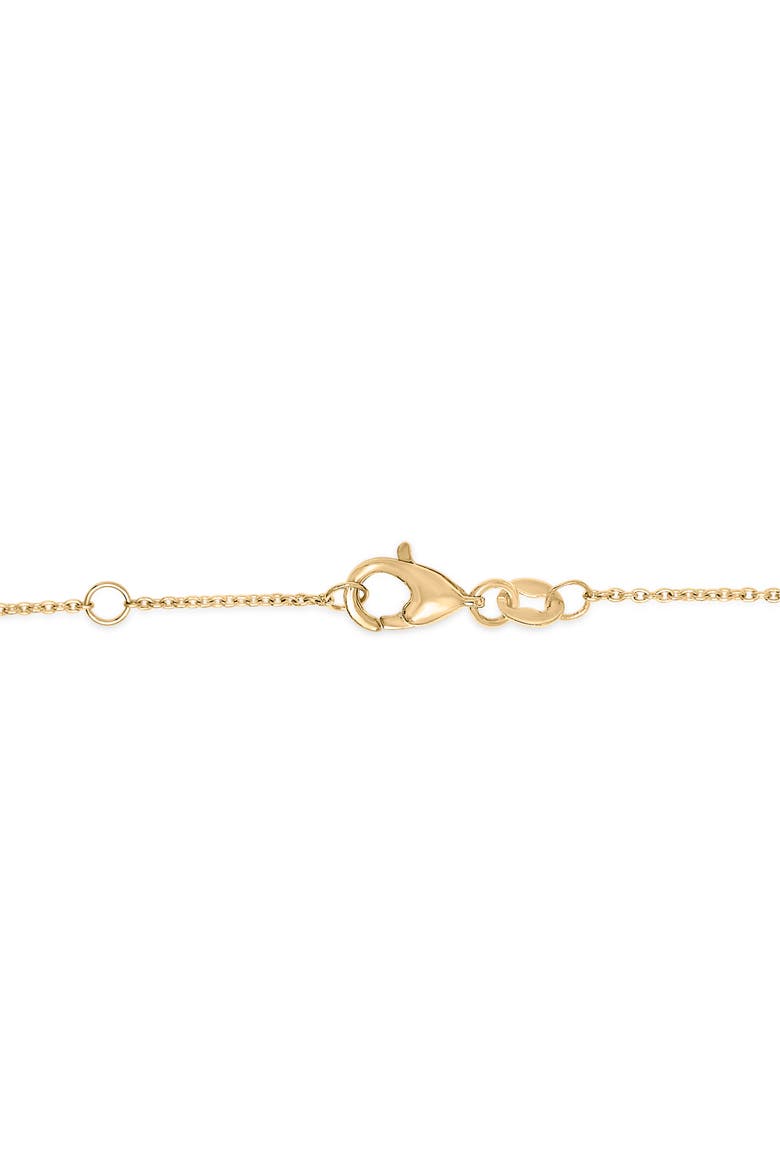 14K Yellow Gold Alternating Green Emerald and Diamond Bezel Station Chain Bracelet, Alternate, color, Yellow