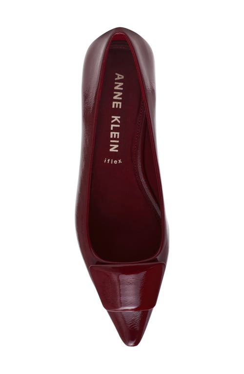 Anne Klein Crawford Pointed Toe Flat In Burgundy