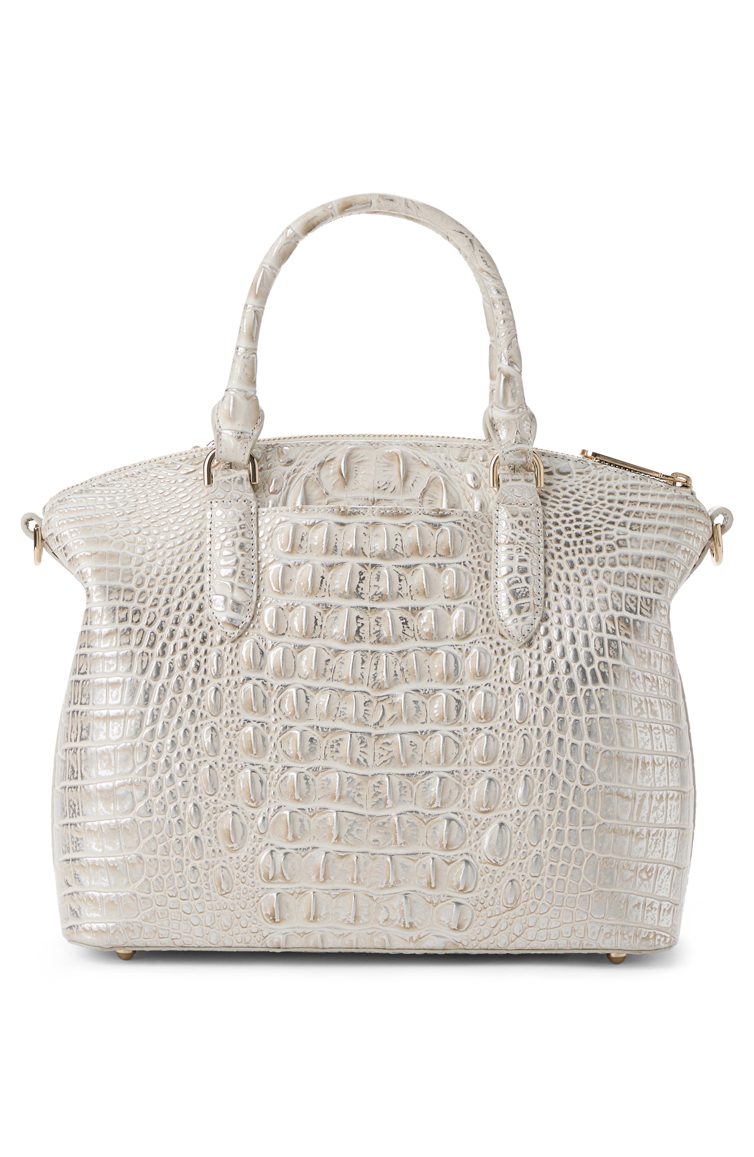Brahmin Duxbury Croc Embossed Leather Satchel, Alternate, color, 