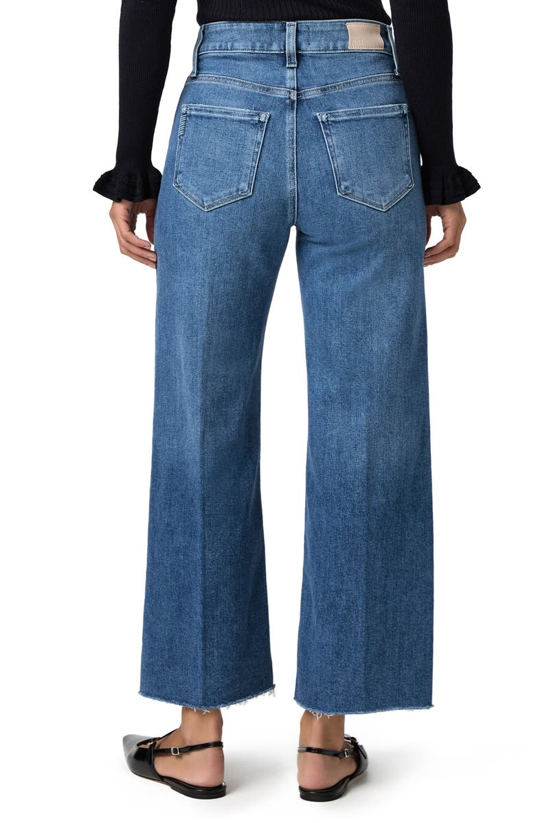 PAIGE Anessa High Waist Raw Hem Wide Leg Jeans, Alternate, color, Westminster Distressed