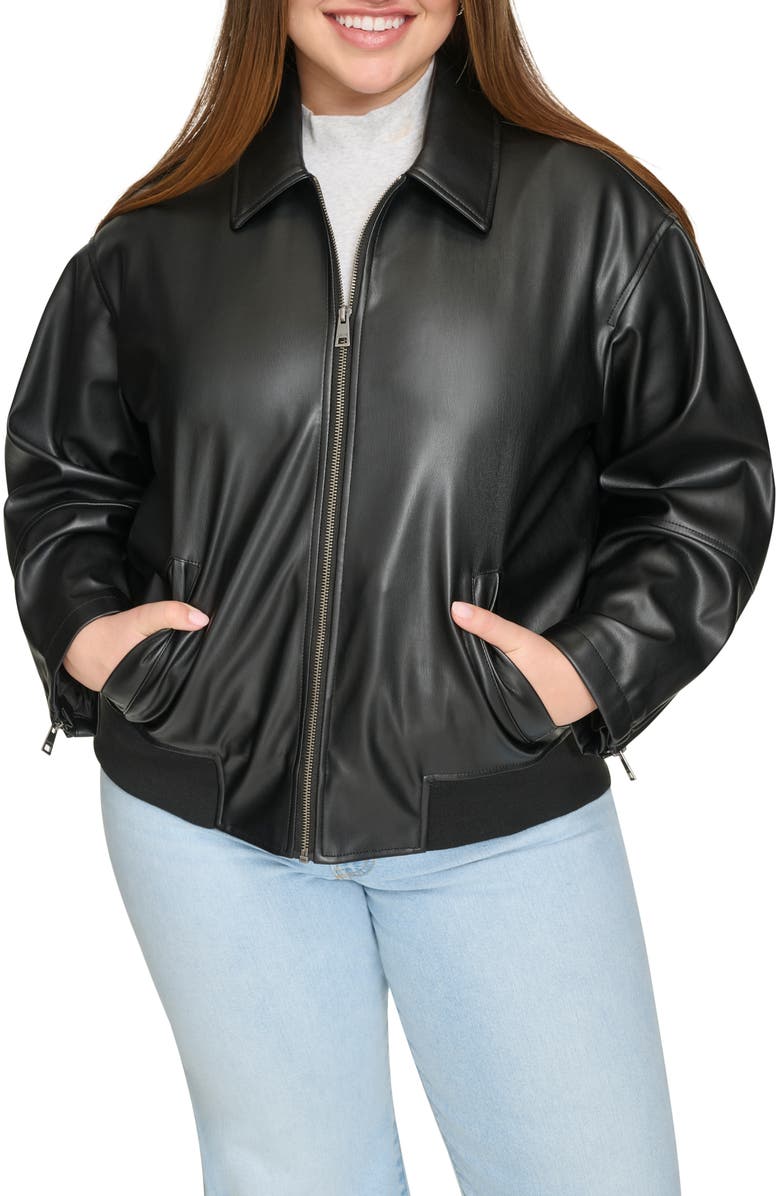 Levi's<sup>®</sup> Faux Leather Jacket, Main, color, Black
