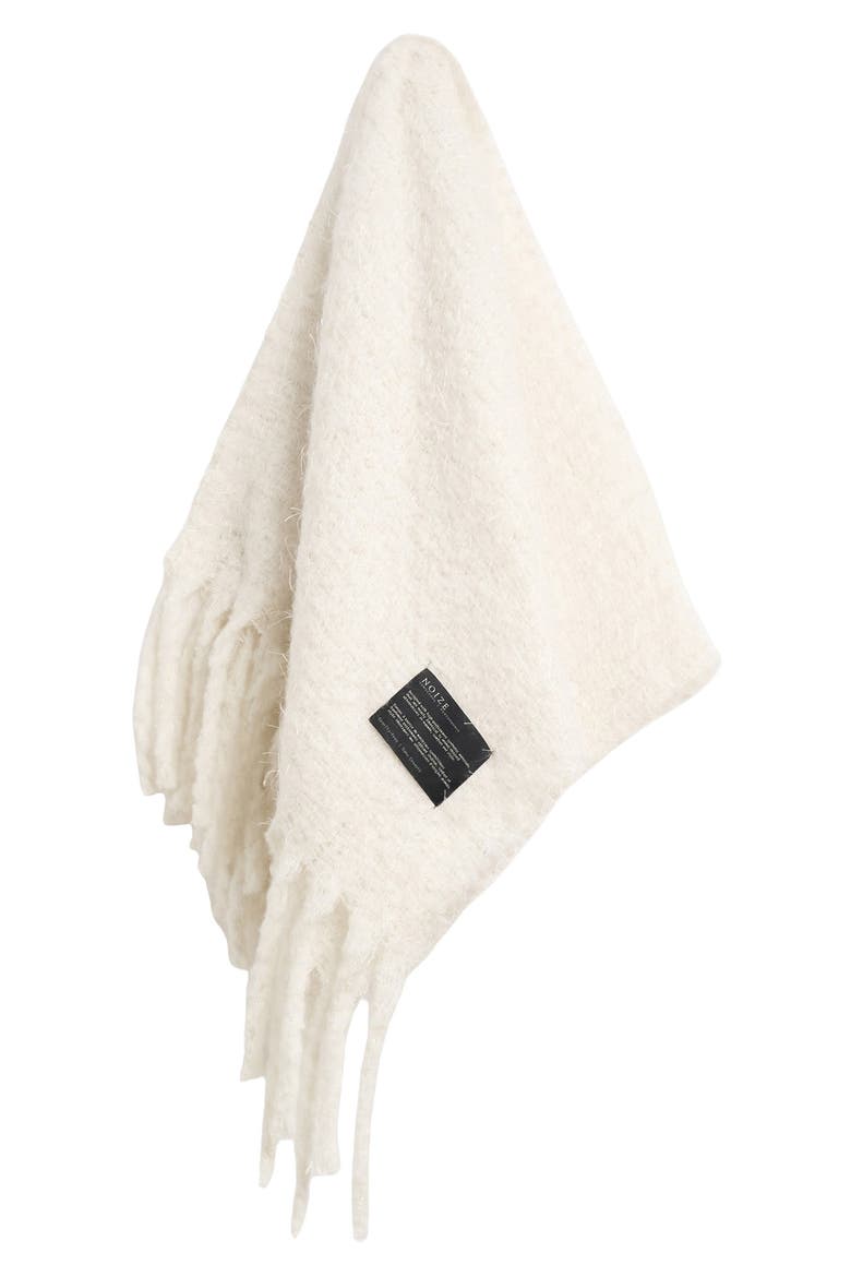 Chunky Lurex Boucl Scarf, Alternate, color, BEIGE