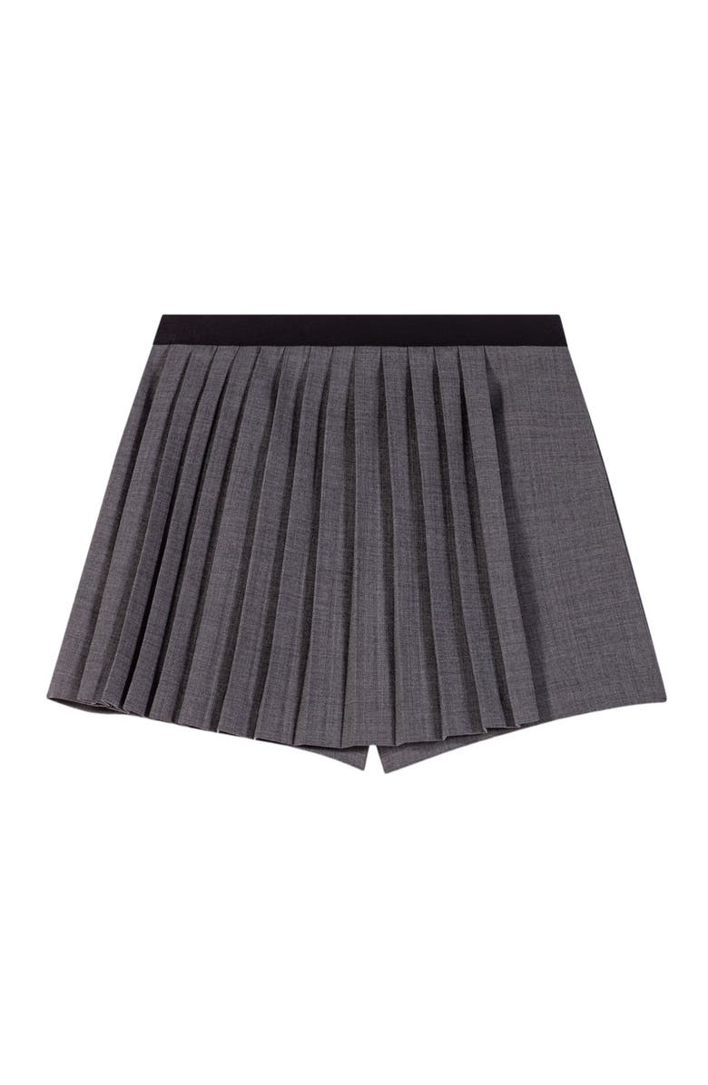 maje Pleated skort, Alternate, color, Grey