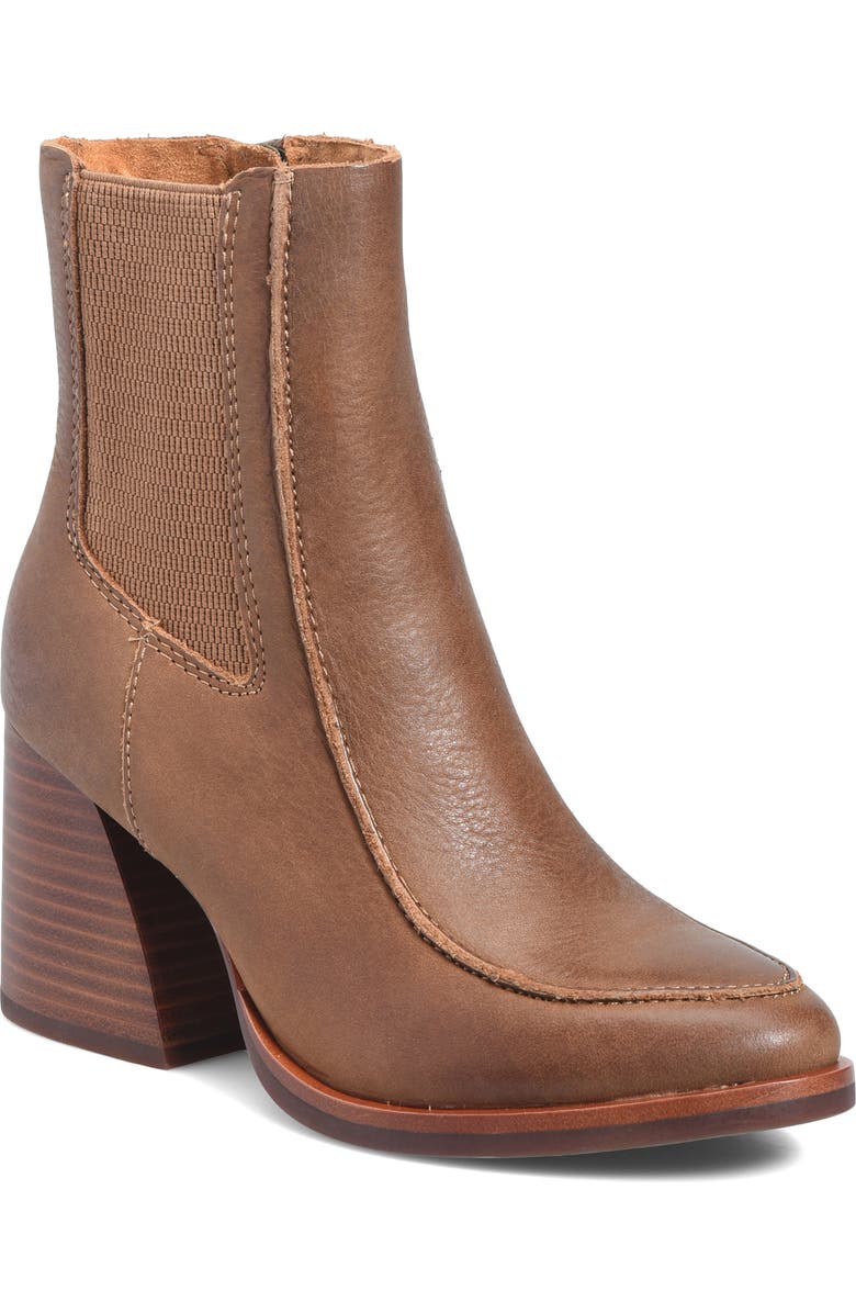 Kork-Ease<sup>®</sup> Sioux Block Heel Bootie, Main, color, Brown Leather