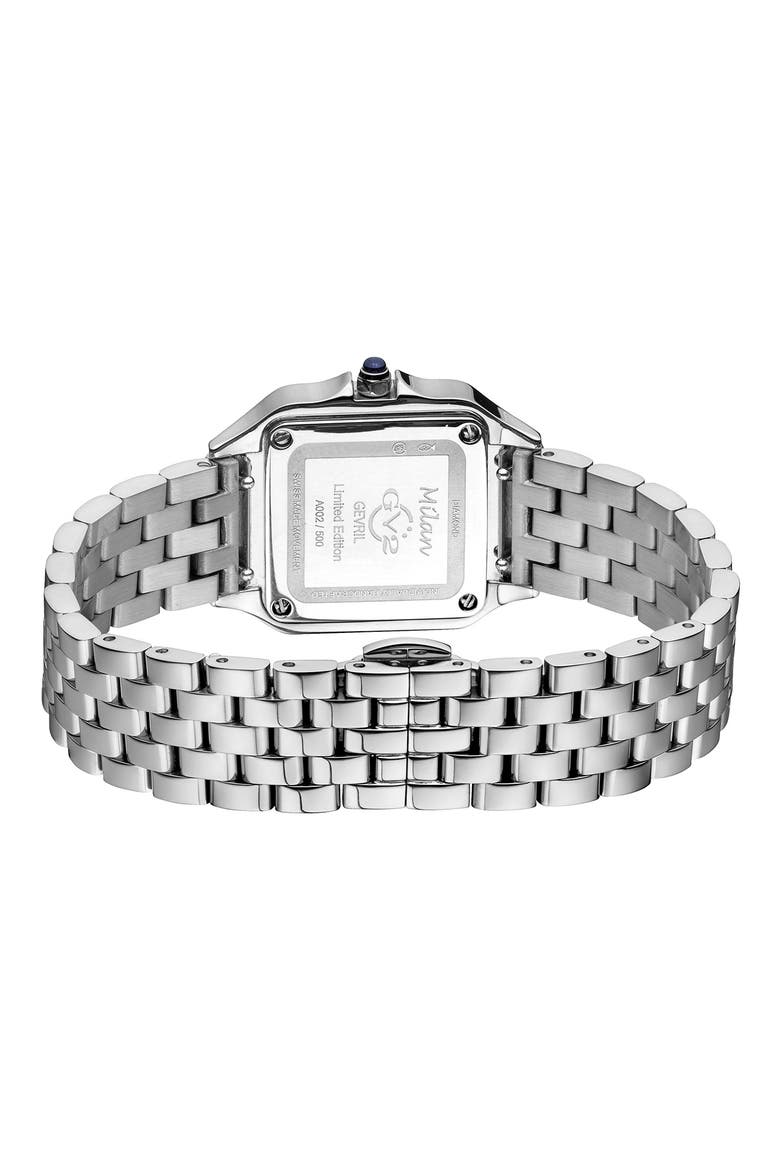 Women's Milan Diamond Dial Bracelet Watch, 27.5mm, Alternate, color, SILVER