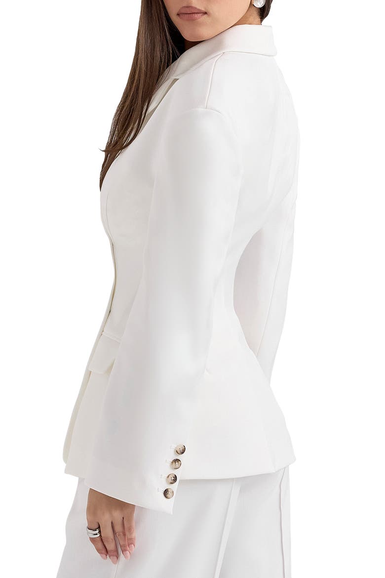 Hudson Side Button Blazer, Alternate, color, WHITE